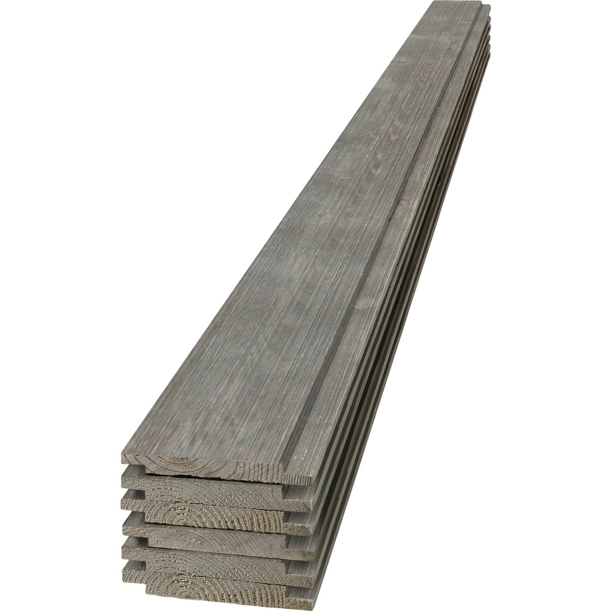 UFP-Edge 6 In. W x 6 Ft. L x 1 In. Thick Gray Wood Rustic Shiplap Board (13.86 Sq. Ft./6-Pack)