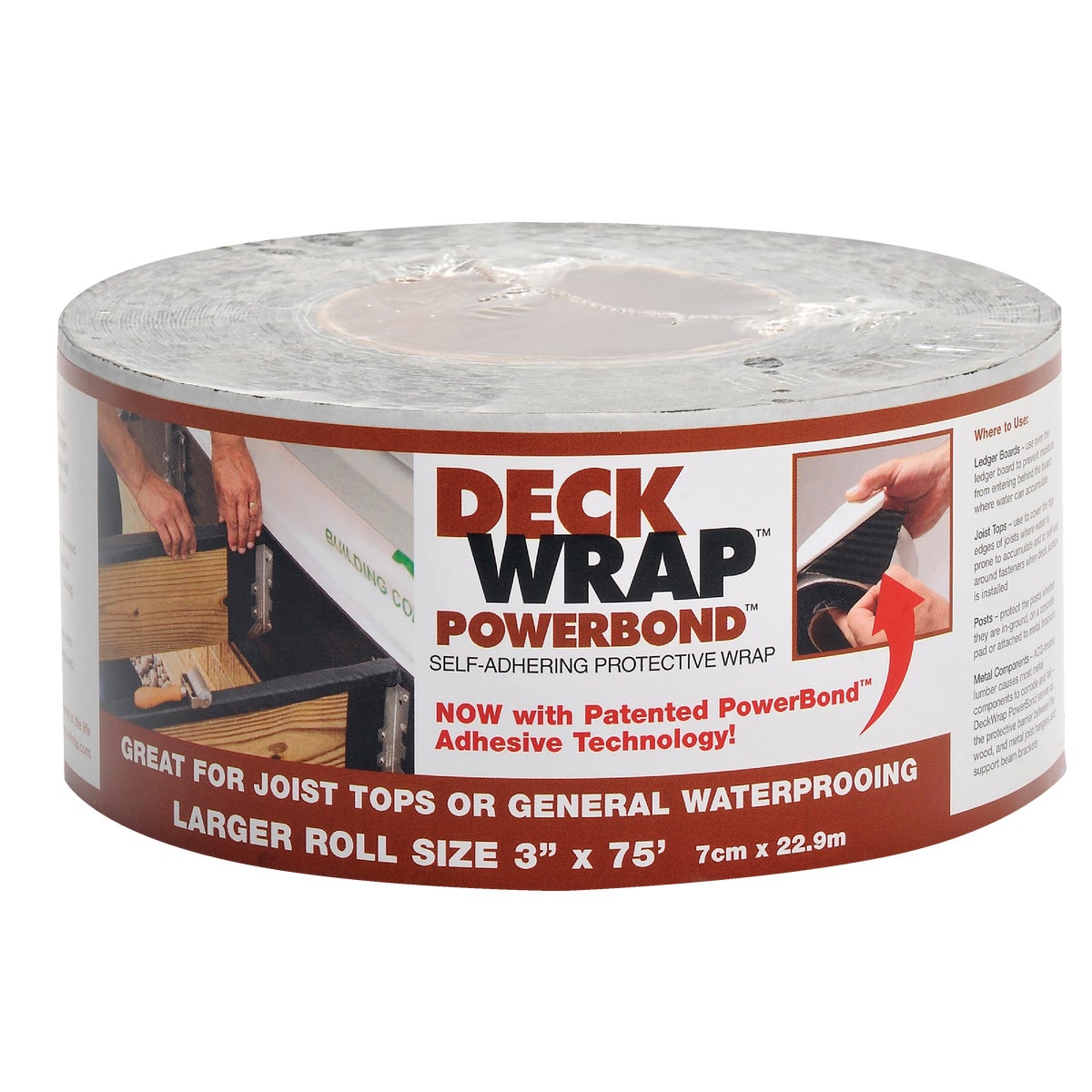 Power Bond DeckWrap 3 In. X 75 Ft. Deck Flash Barrier