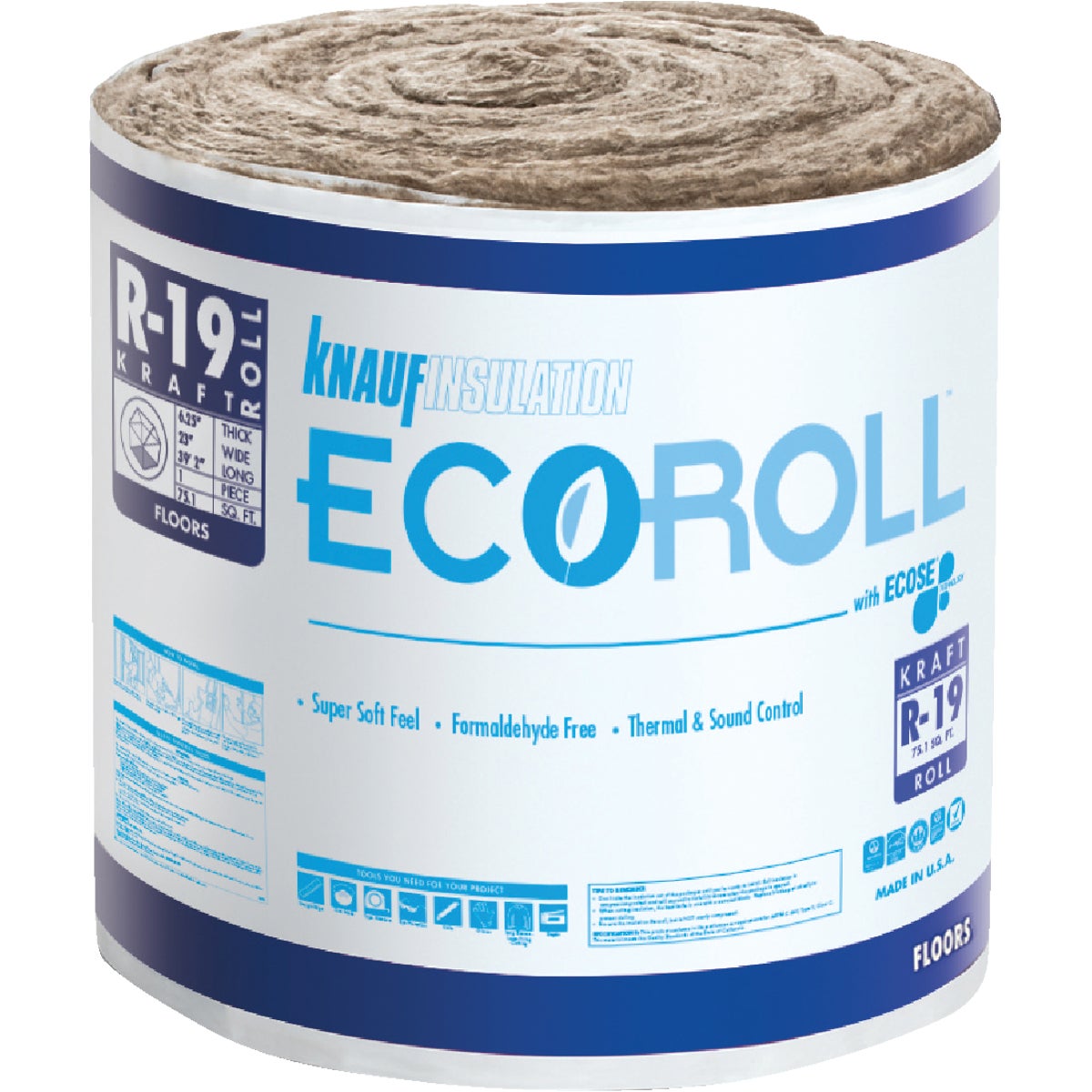 Guardian Knauf Standard Kraft Faced Roll Fiberglass Insulation