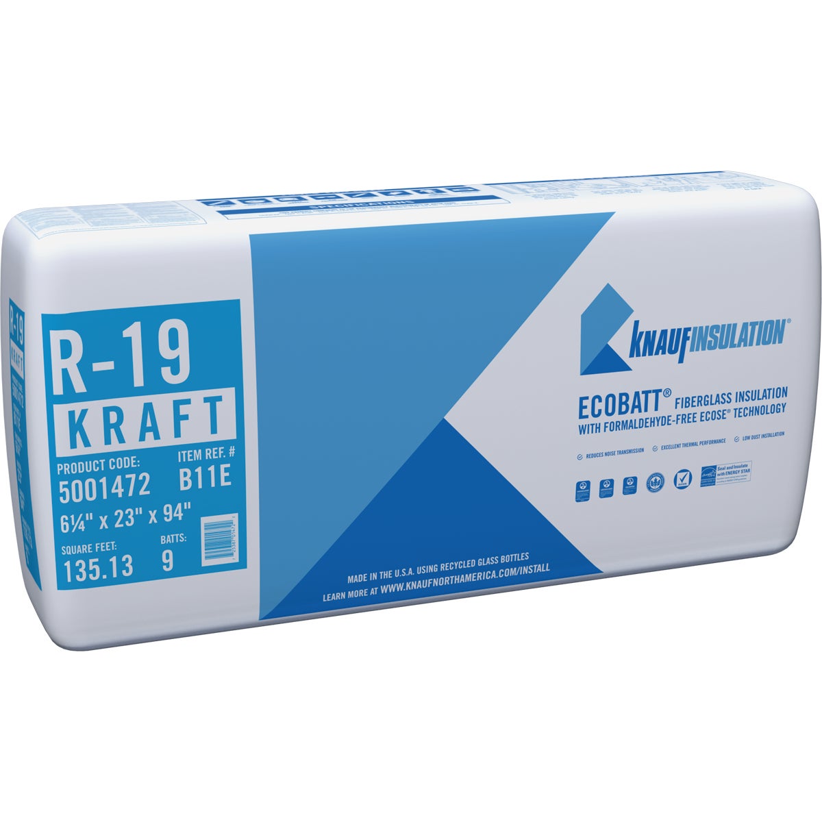 Guardian Knauf Kraft Faced Batt Fiberglass Insulation