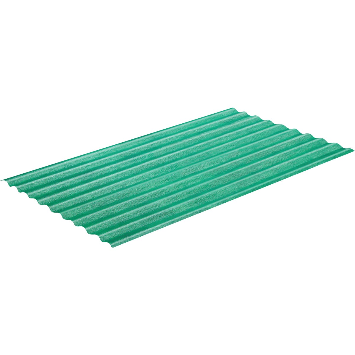 Sequentia WeatherGlaze 26 In. x 12 Ft. Green Round 1-Sided Fiberglass Corrugated Panels