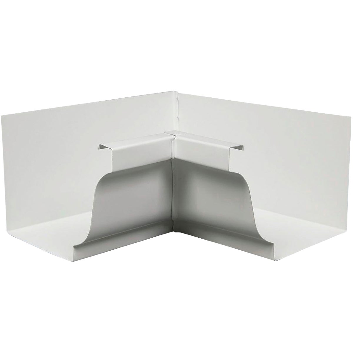 Spectra Metals 5 In. Aluminum White Mitre Gutter Inside Corner