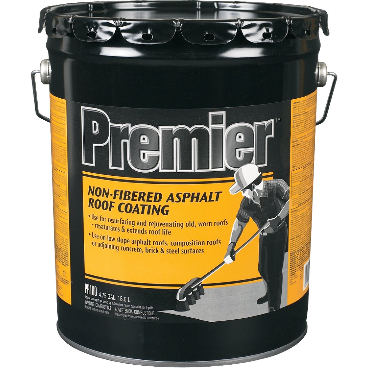 Premier 100 Non-Fibered Asphalt Roof Coating - Apartment House Supply ...