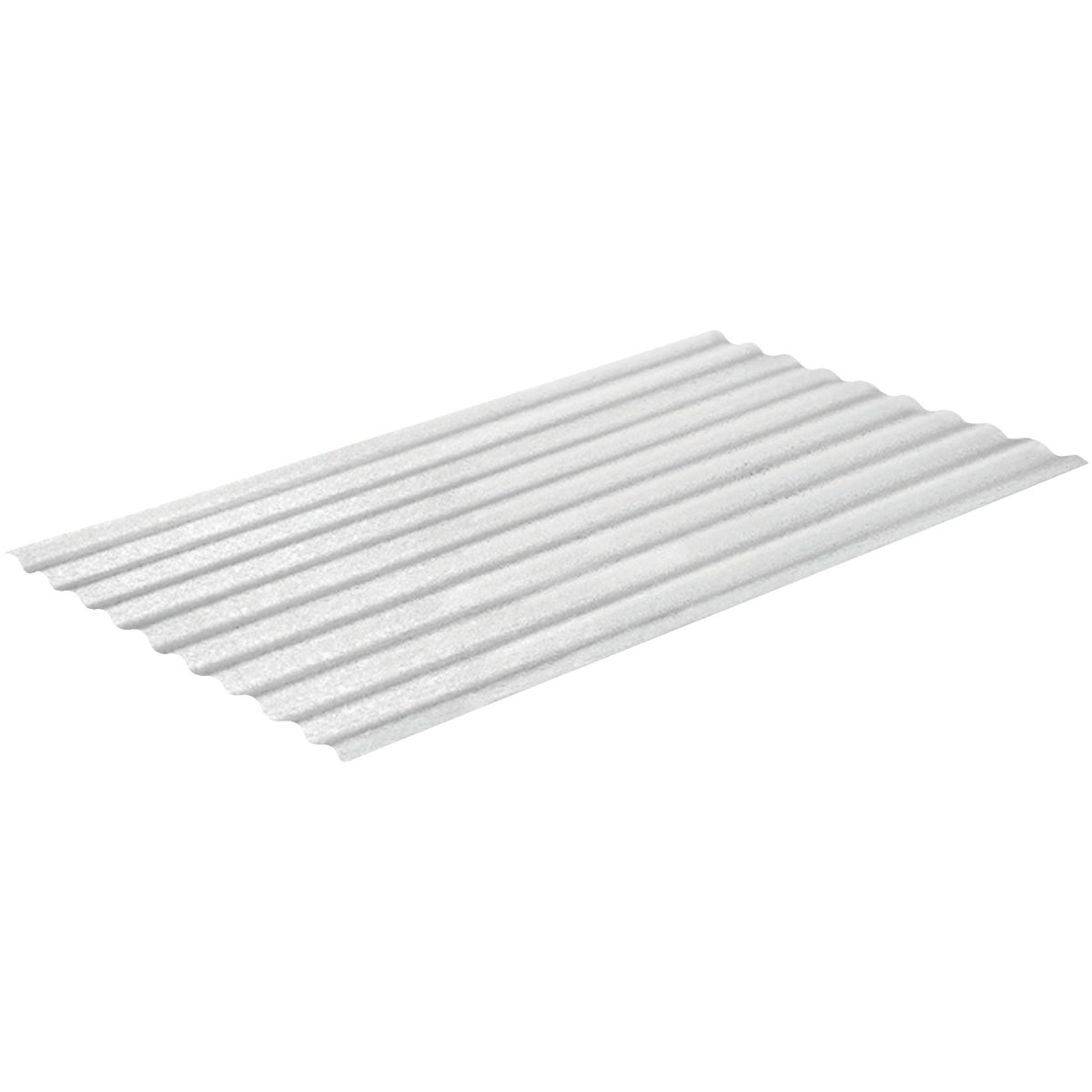 Sequentia WeatherGlaze 26 In. x 10 Ft. White Round 1-Sided Fiberglass Corrugated Panels