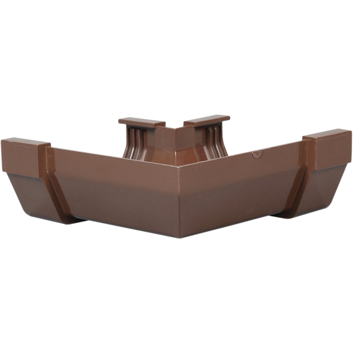 Amerimax 5 In. Contemporary 90-Degree Brown Vinyl Inside/Outside Corner Miter