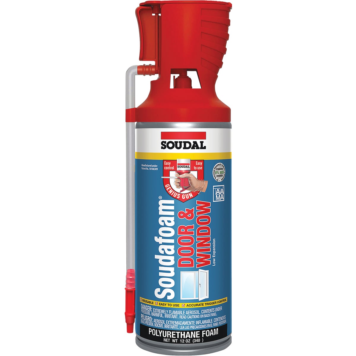 Soudafoam 12 Oz. Minimal Expansion Door & Window Foam Sealant-Genius Gun