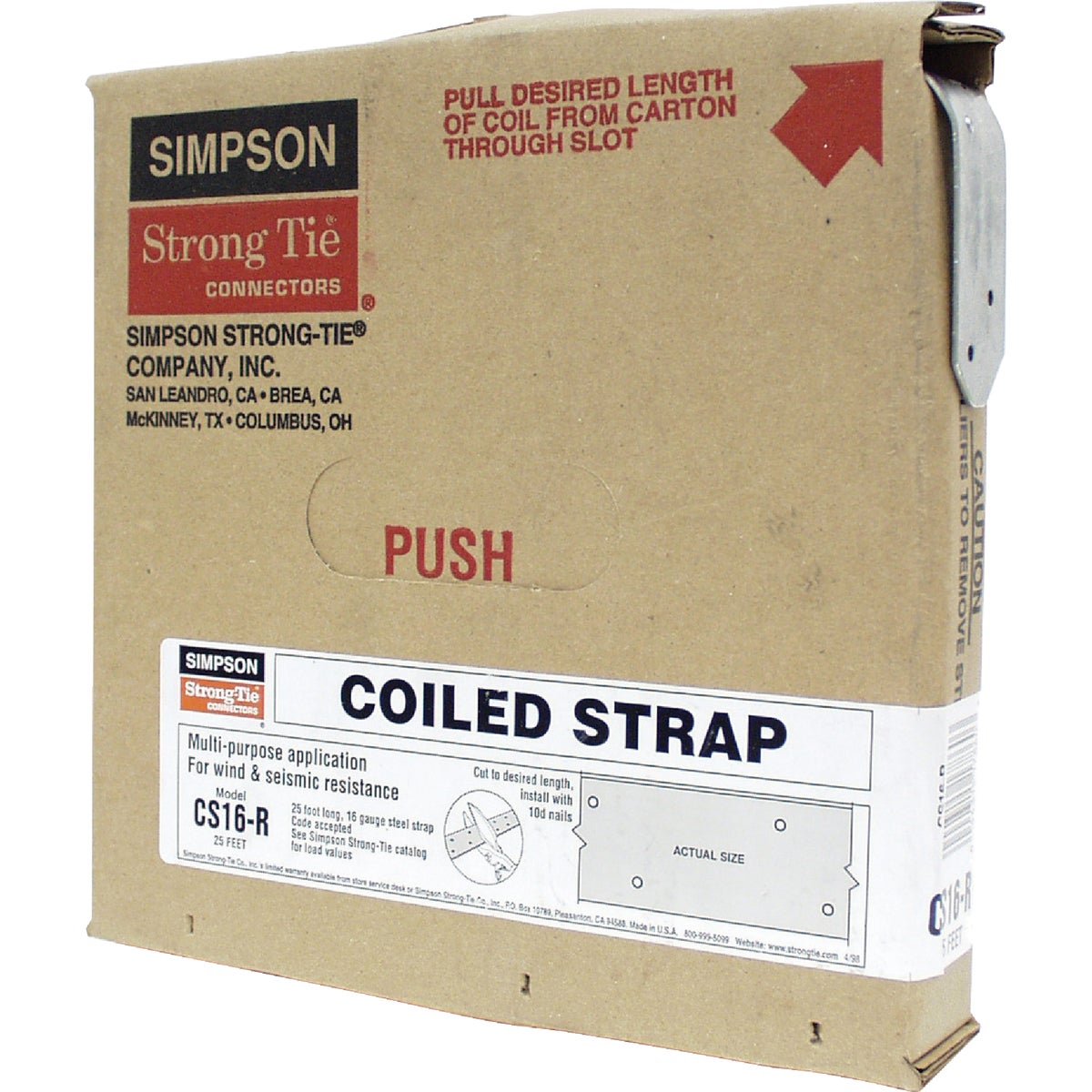 Simpson Strong-Tie 1-1/4 in. x 25 ft. Galvanized Steel 16 Gauge Coiled Strapping