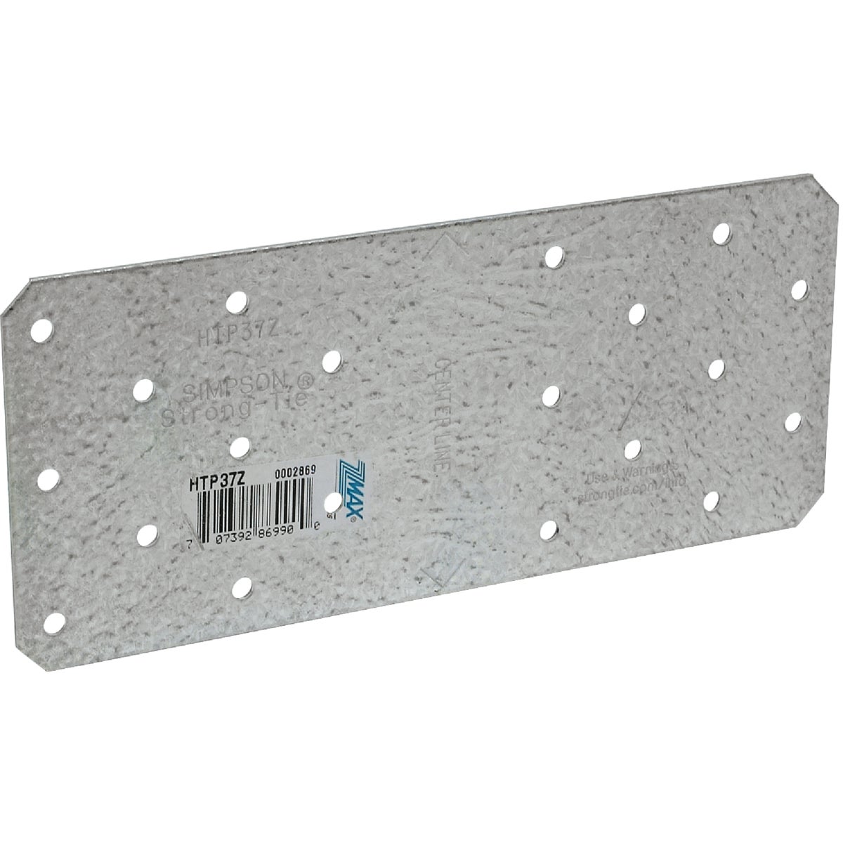 Simpson Strong-Tie 3 in. W. x 7 in. L. Galvanized Steel 16 Gauge Tie Plate