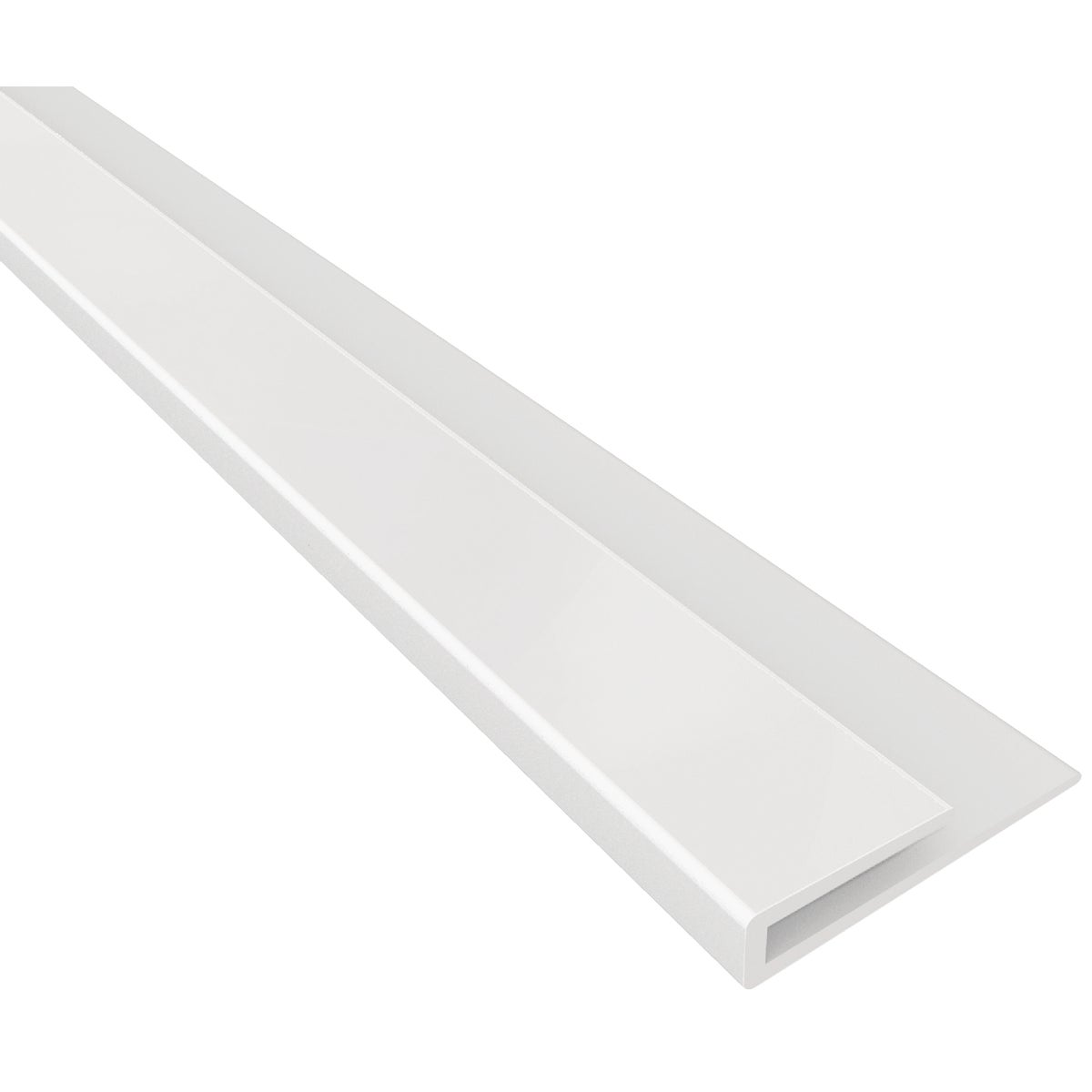 ACP Bath & Kitchen 1/8 In. x 8 Ft. White PVC End Cap Wall Paneling Molding