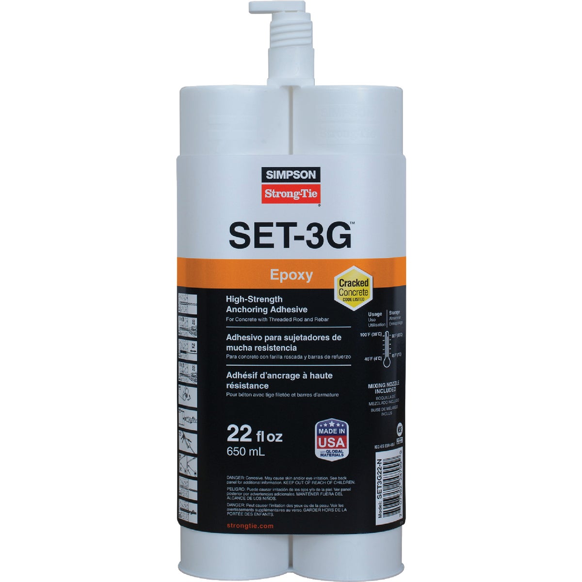 Simpson Strong-Tie SET-XP Epoxy-Tie Anchoring Adhesive
