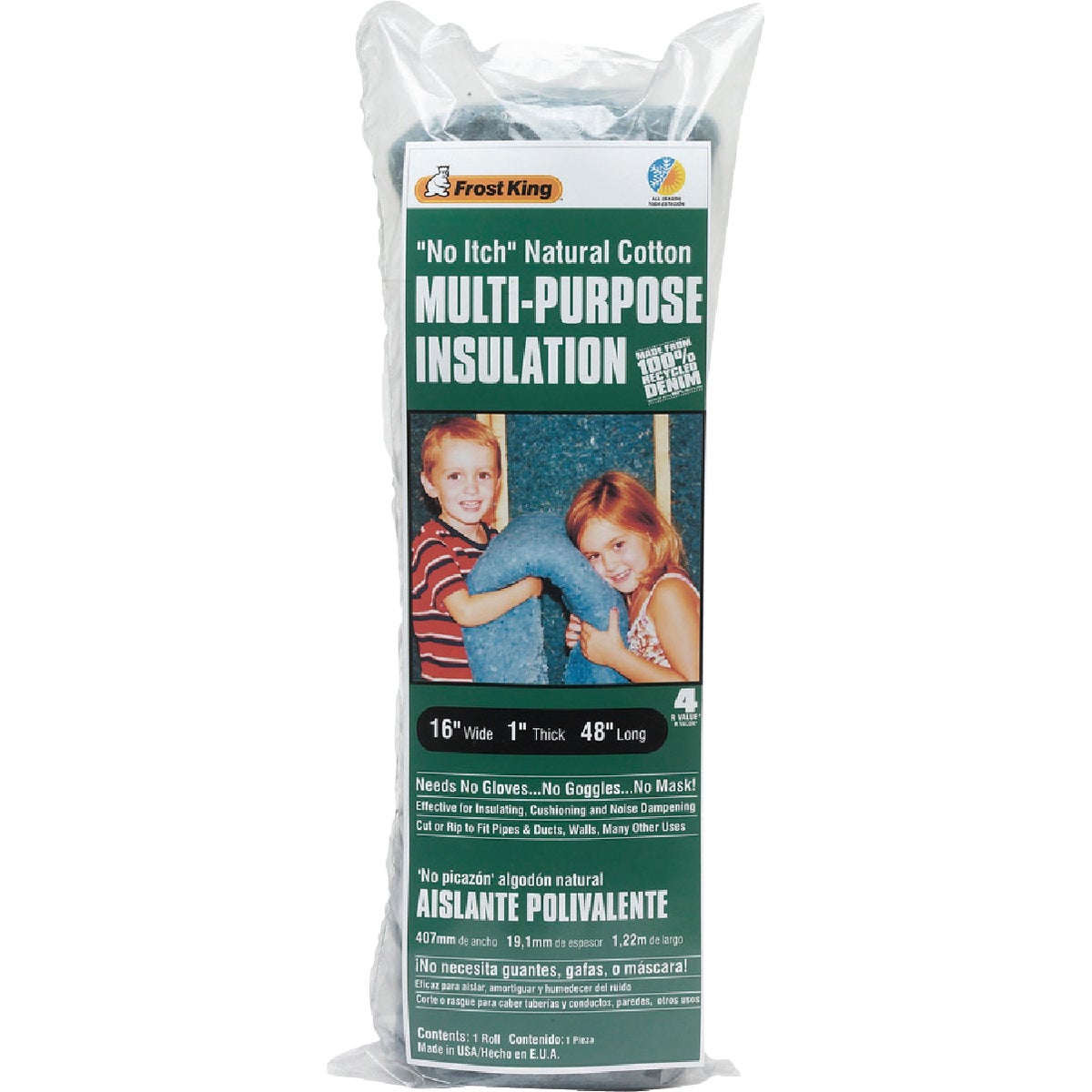 Frost King 16 In. x 48 In. Natural Cotton Denim Insulation