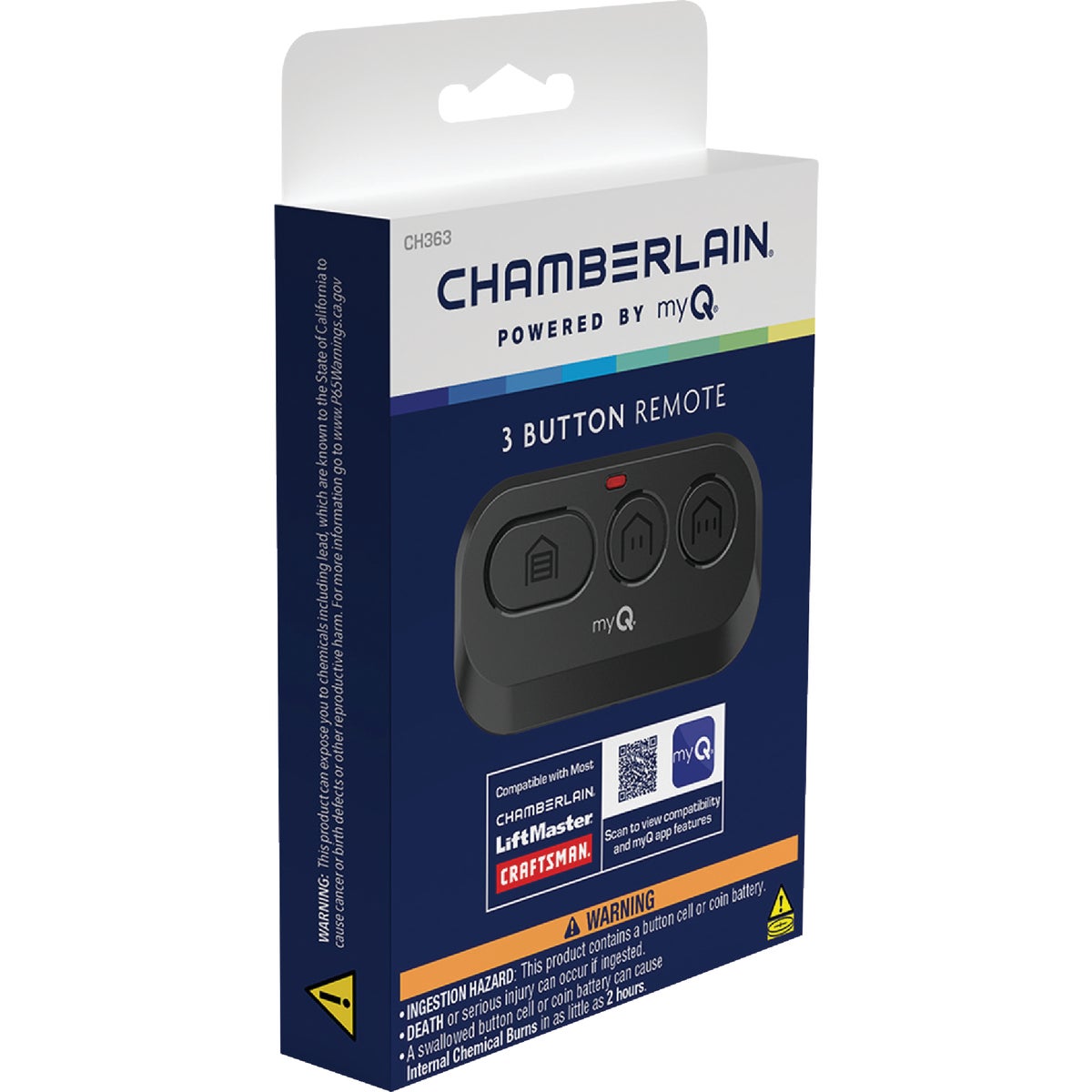 Chamberlain 3-Button Black Garage Door Remote