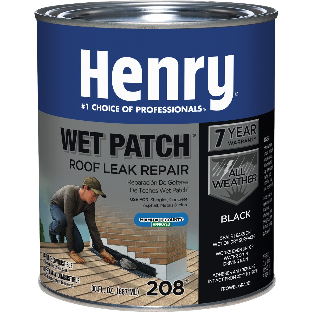 Henry Wet Patch Roof Cement and Patching Sealant