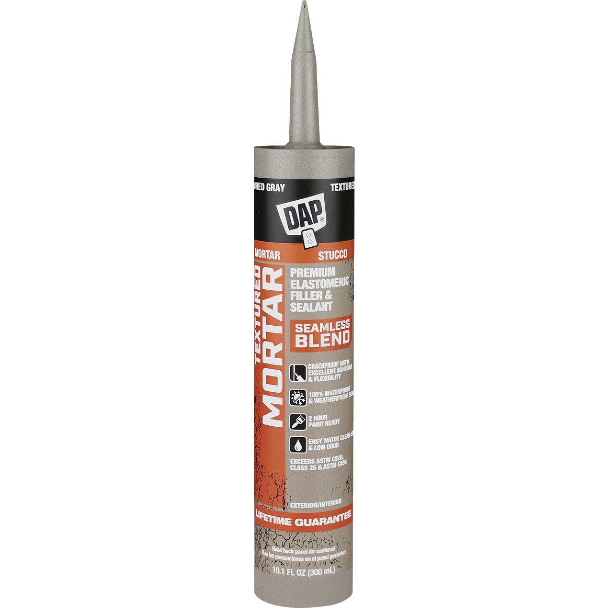 DAP Textured Mortar 10.1 Oz. Gray Premium Elastomeric Filler & Sealant