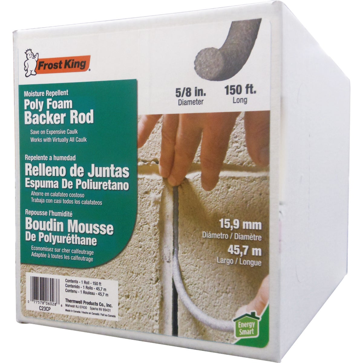 Frost King 5/8 In. x 150 Ft. Poly Foam Backer Rod