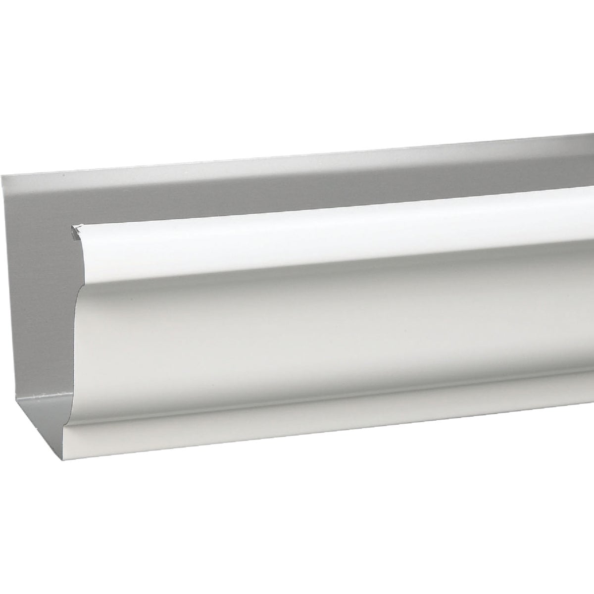 Amerimax 5 In. x 10 Ft. K-Style White Galvanized Steel Gutter