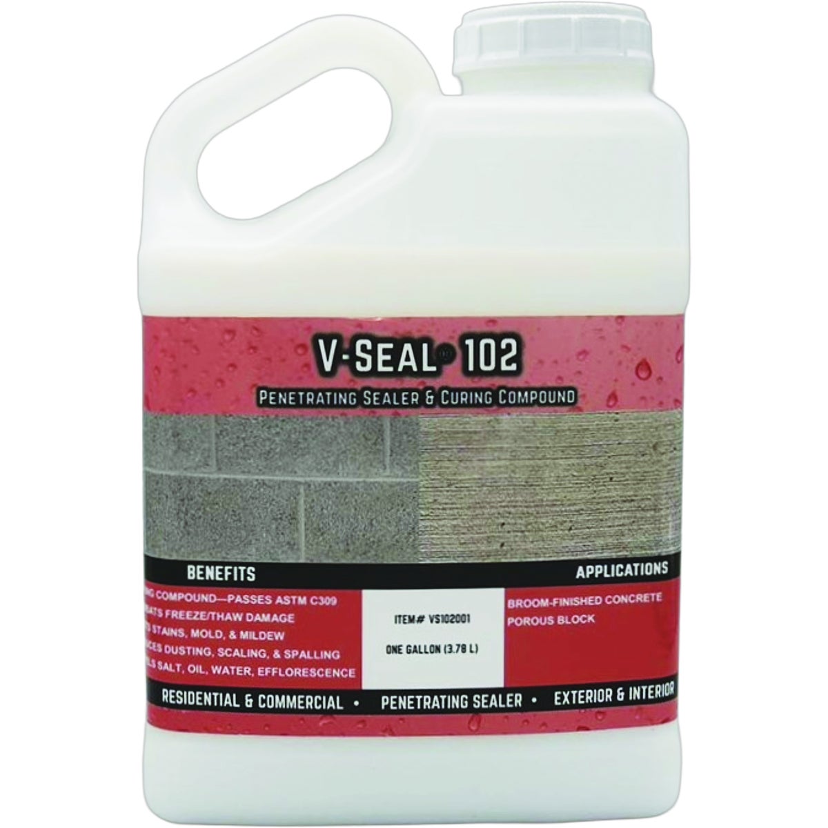 V-Seal 102 Penetrating Sealer & Curing Compound, 1 Gal.