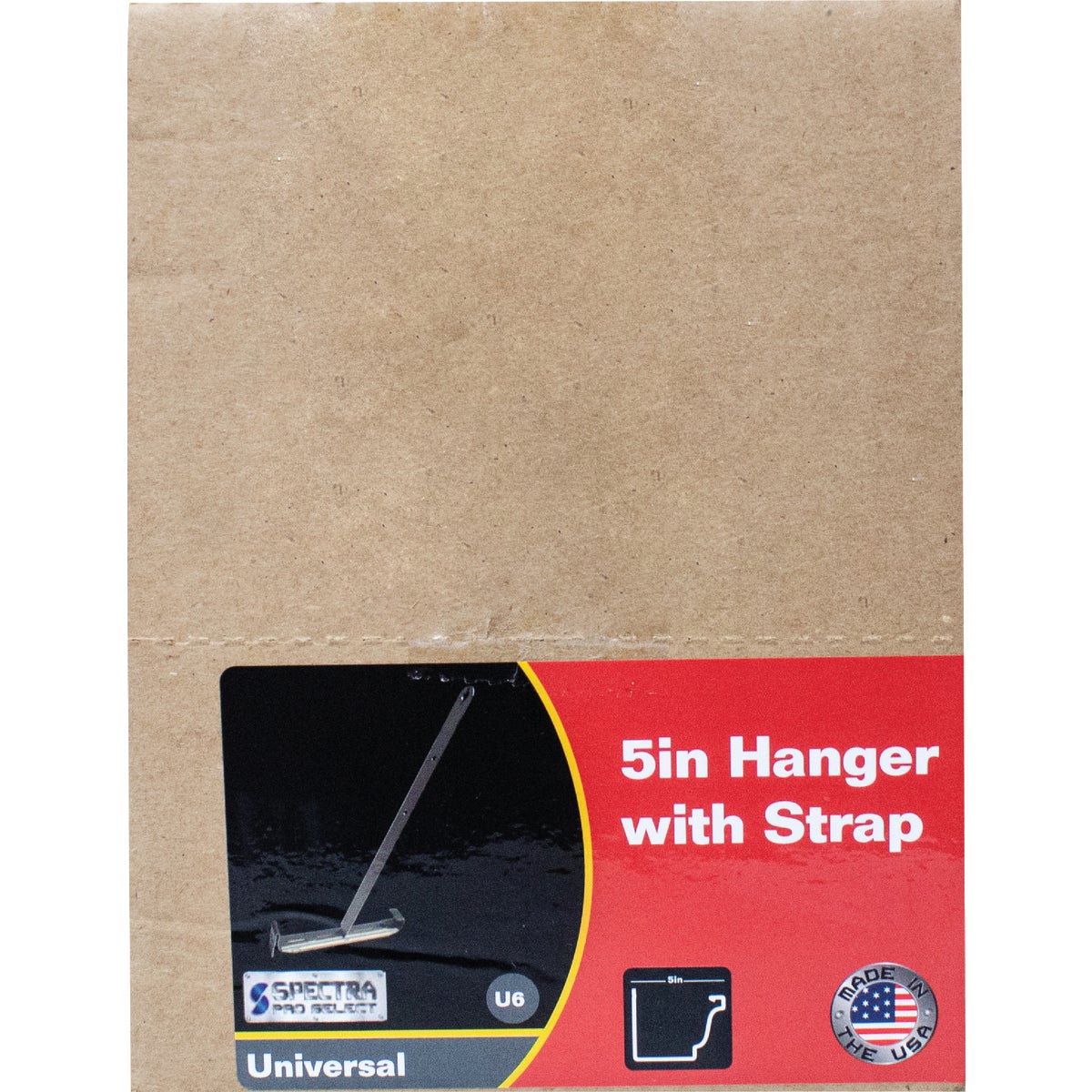 Spectra Metals K Style Aluminum Hidden Gutter Hanger Bracket with Roof Strap, (4-Pack)