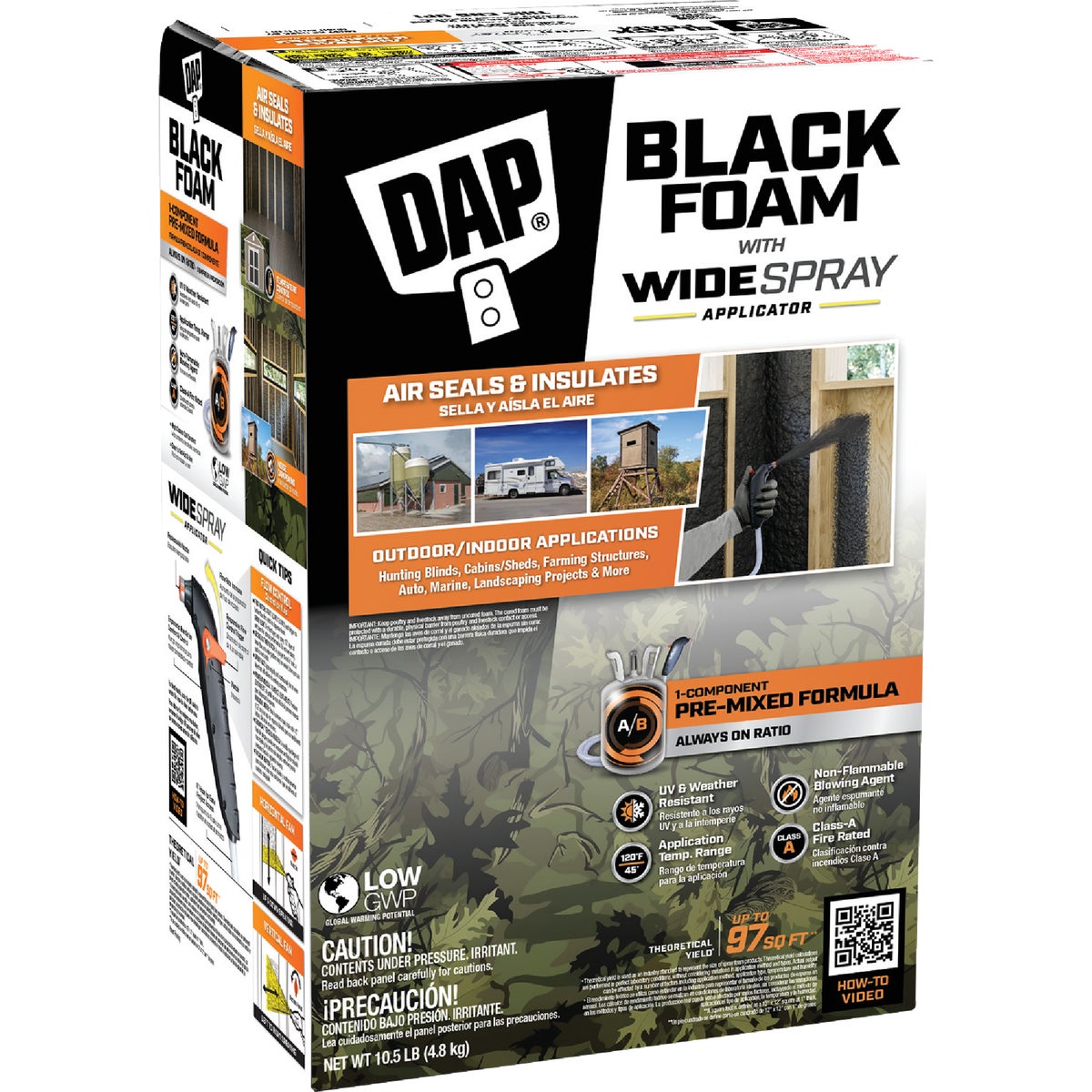 DAP 10-1/2 Lb. Black Insulating Foam with Widespray Applicator