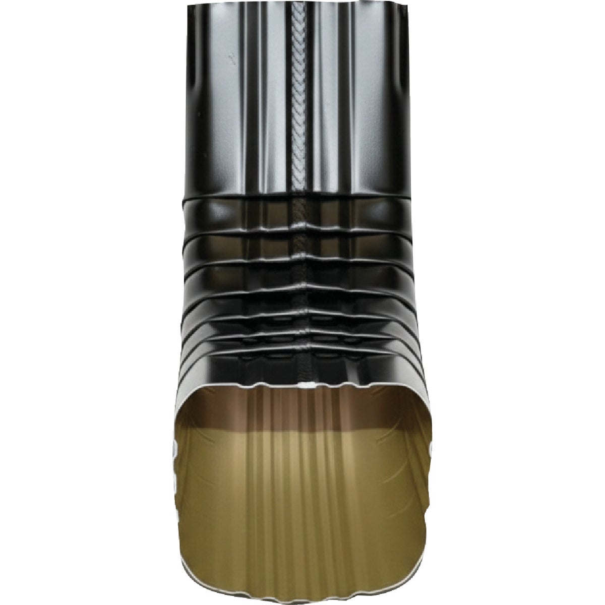 Spectra Metals 2 In. x 3 In. Aluminum Black Front Downspout Elbow