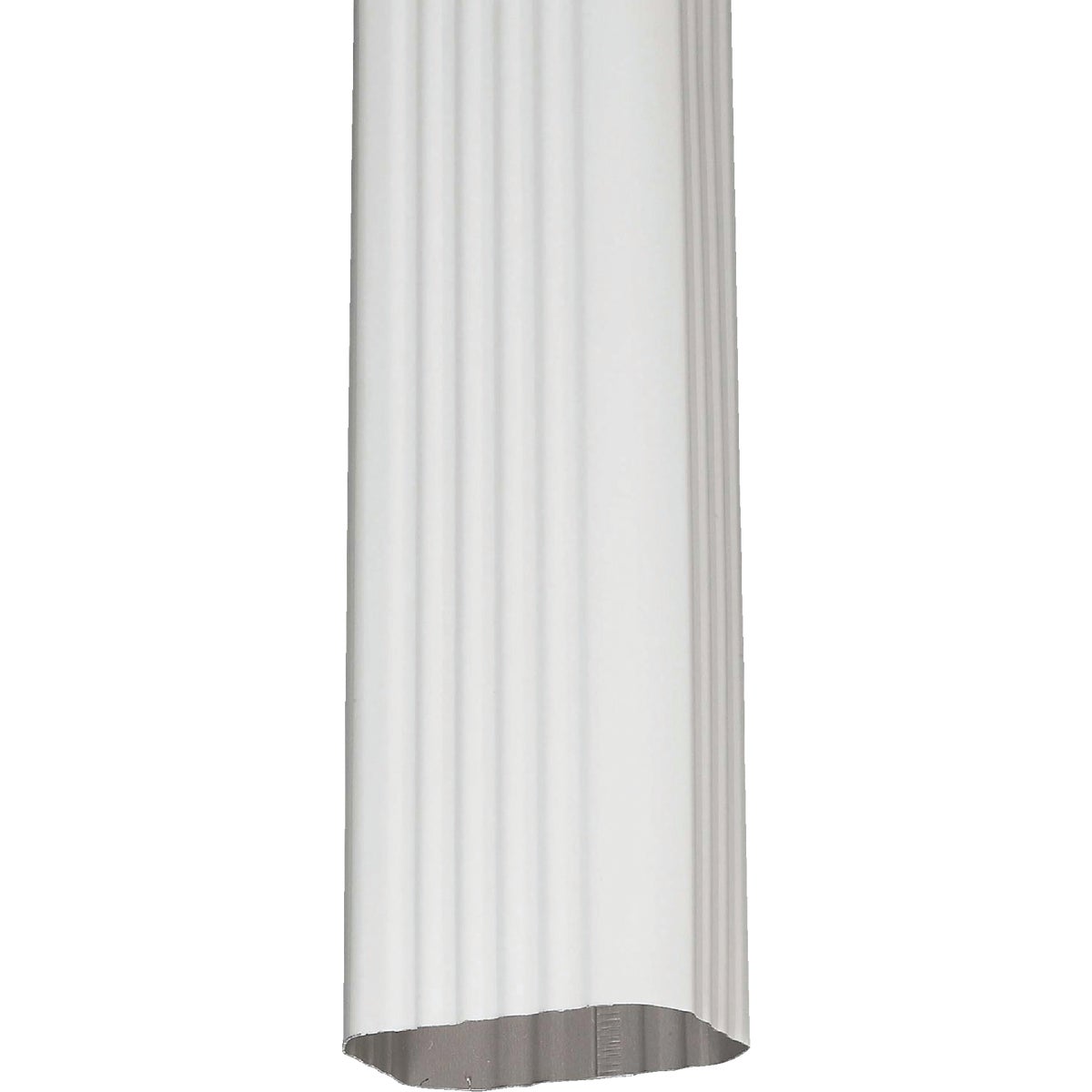 Spectra Metals 3 In. x 4 In. White Aluminum Downspout