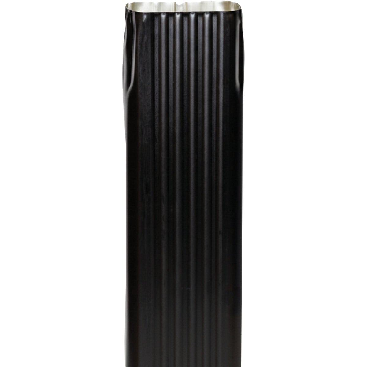 Spectra Metals 2 In. x 3 In. Black Aluminum Downspout