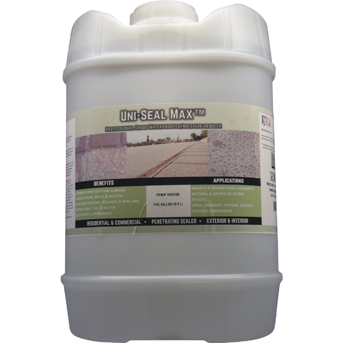 Uni-Seal Max Concrete & Masonry Sealant, 5 Gal.