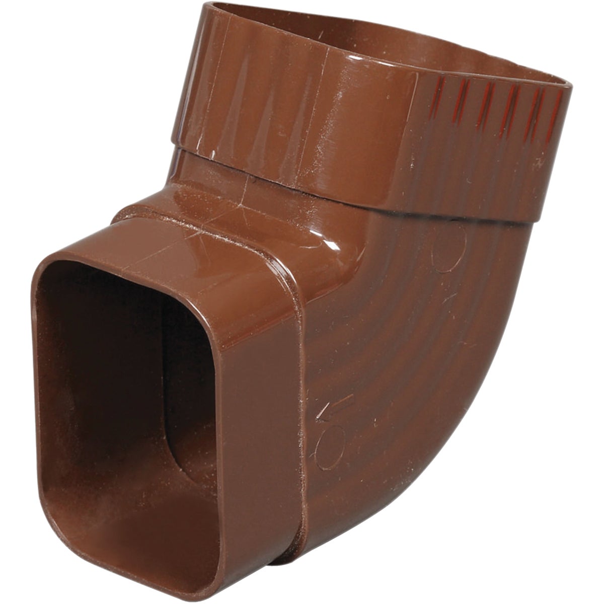 Amerimax 2 In. x 3 In. Brown Vinyl Side B Elbow