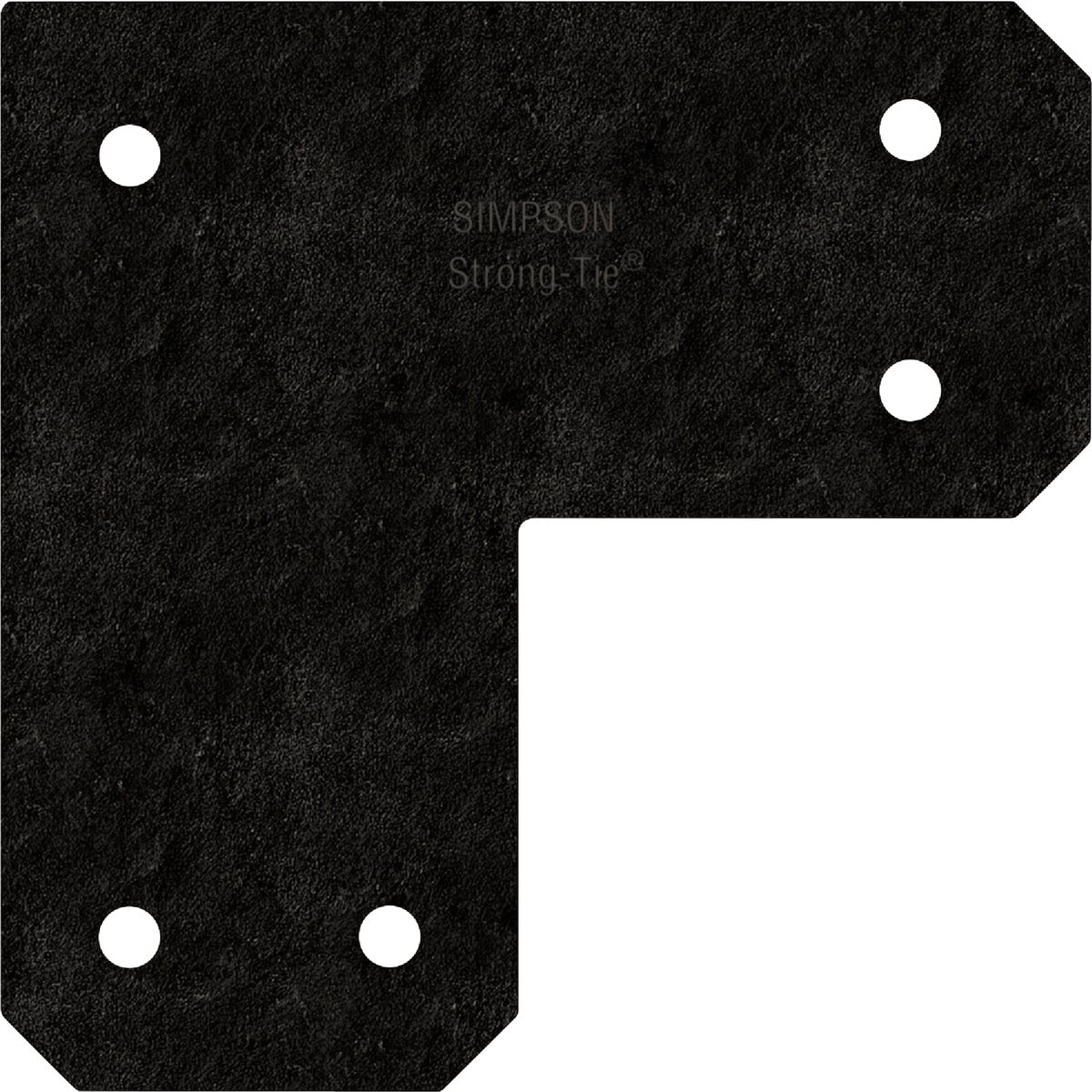 Simpson Strong-Tie Outdoor Accents Avant Collection 6 In. x 6 In. ZMAX Black Powder-Coated L Strap