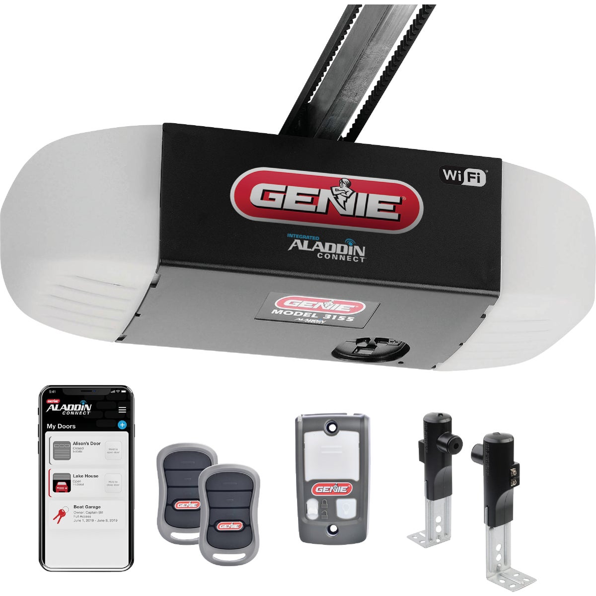 Genie 3/4 HP Smartphone-Controlled Garage Door Opener