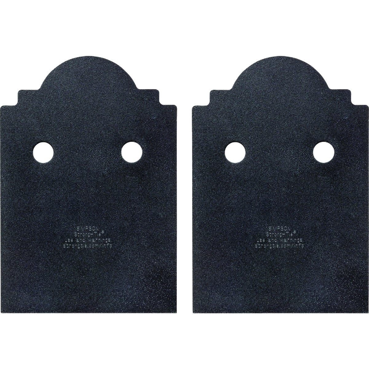 Simpson Strong-Tie Outdoor Accents Mission Collection ZMAX 6x Black Post Base Slide Plate (2-Pack)