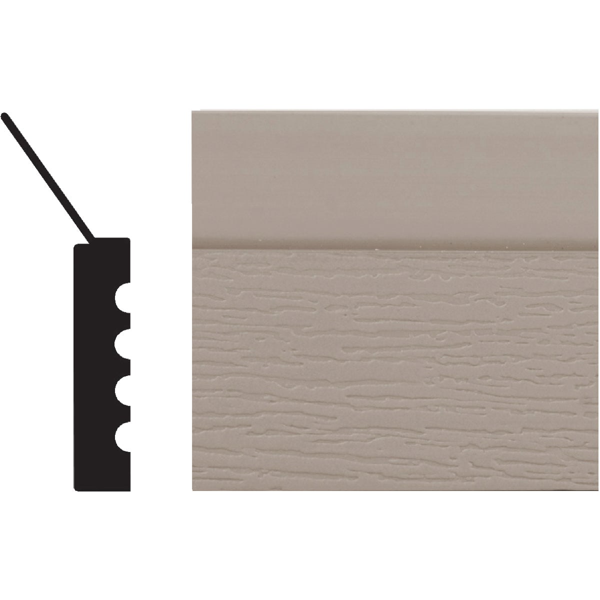 Royal Thermo Stop 2 In. W. x 7/16 In. H. x 9 Ft. L. Sandstone PVC Weatherstrip Garage Door Stop