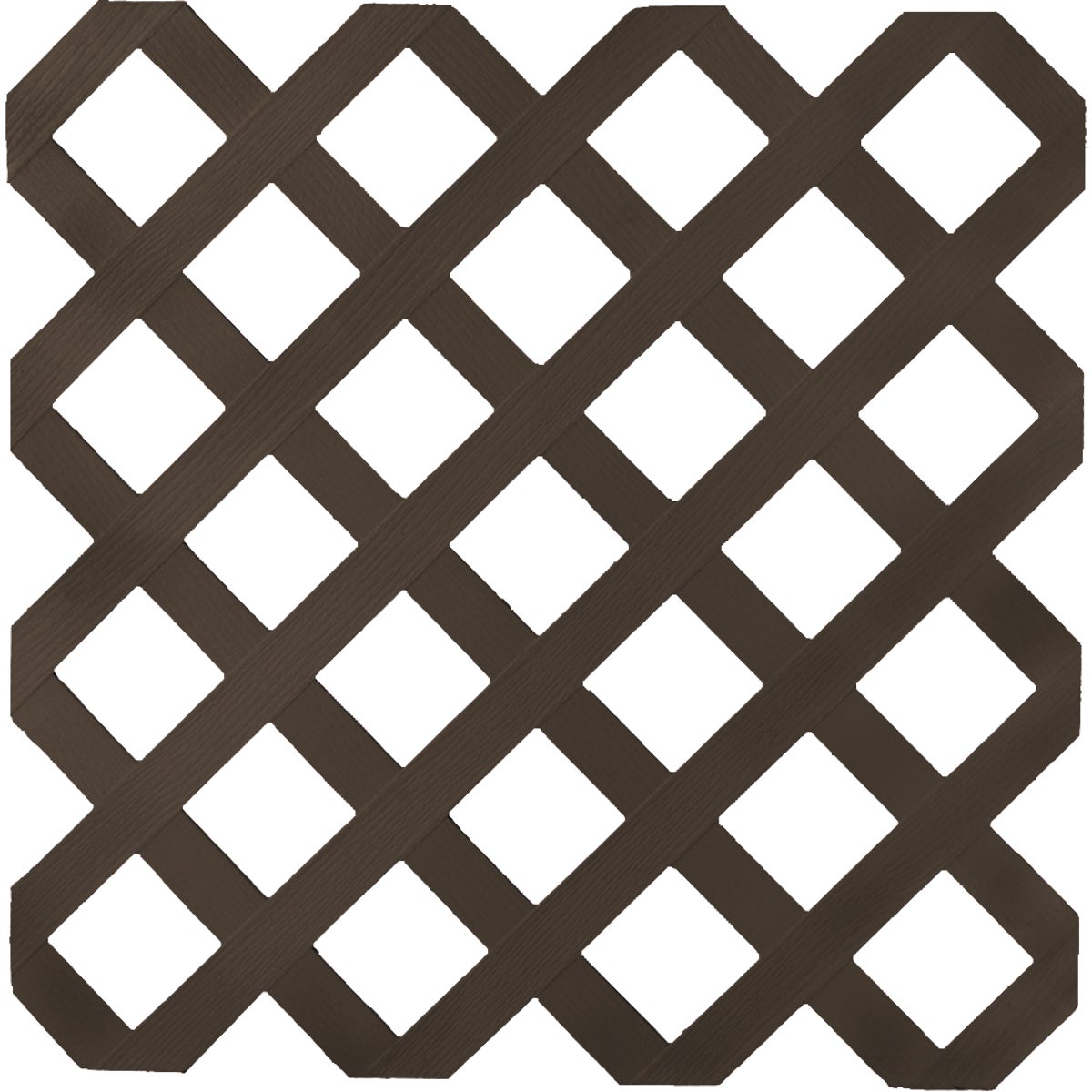 Deckorators 4 Ft. W x 8 Ft. L x 1/8 In. Thick Dark Brown Vinyl Lattice Panel