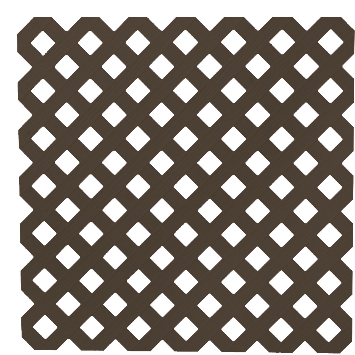 Deckorators 4 Ft. W x 8 Ft. L x 1/8 In. Thick Dark Brown Vinyl Privacy Lattice Panel