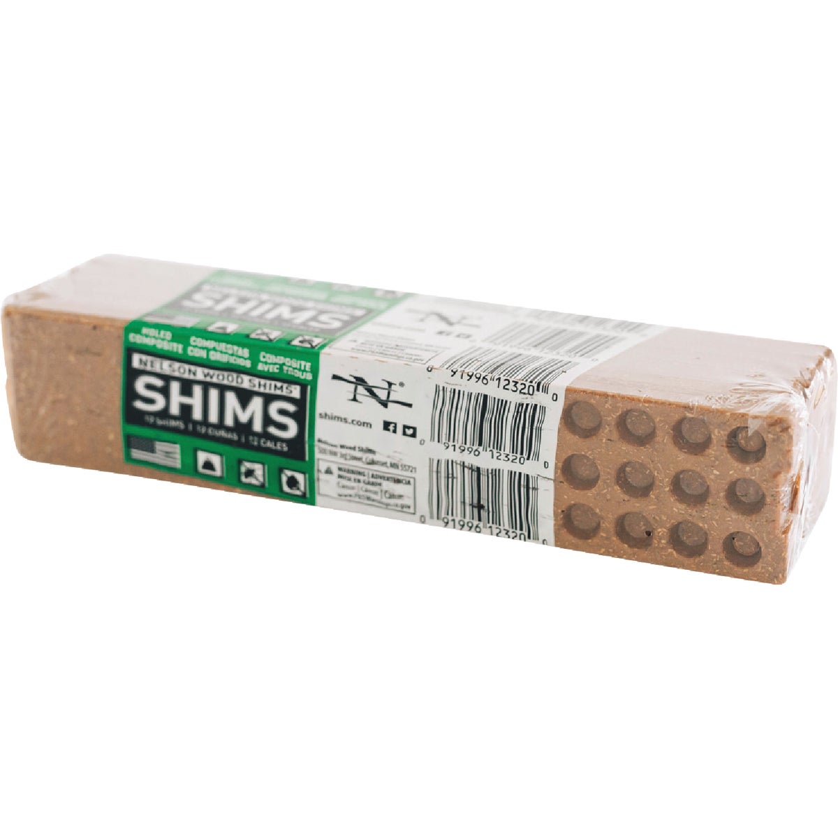 Nelson Wood Shims Composite Shim with Holes