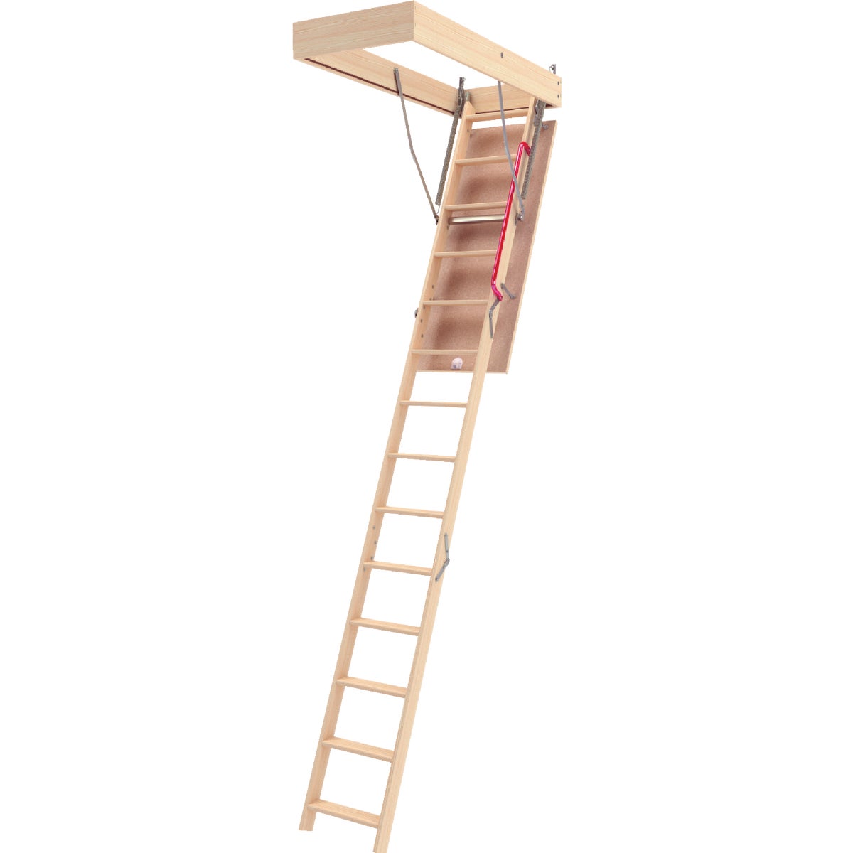 Fakro 7 Ft. 10 In. to 10 Ft. 1 In. 22-1/2 In. x 54 In. Wood Attic Stairs, 350 Lb. Load