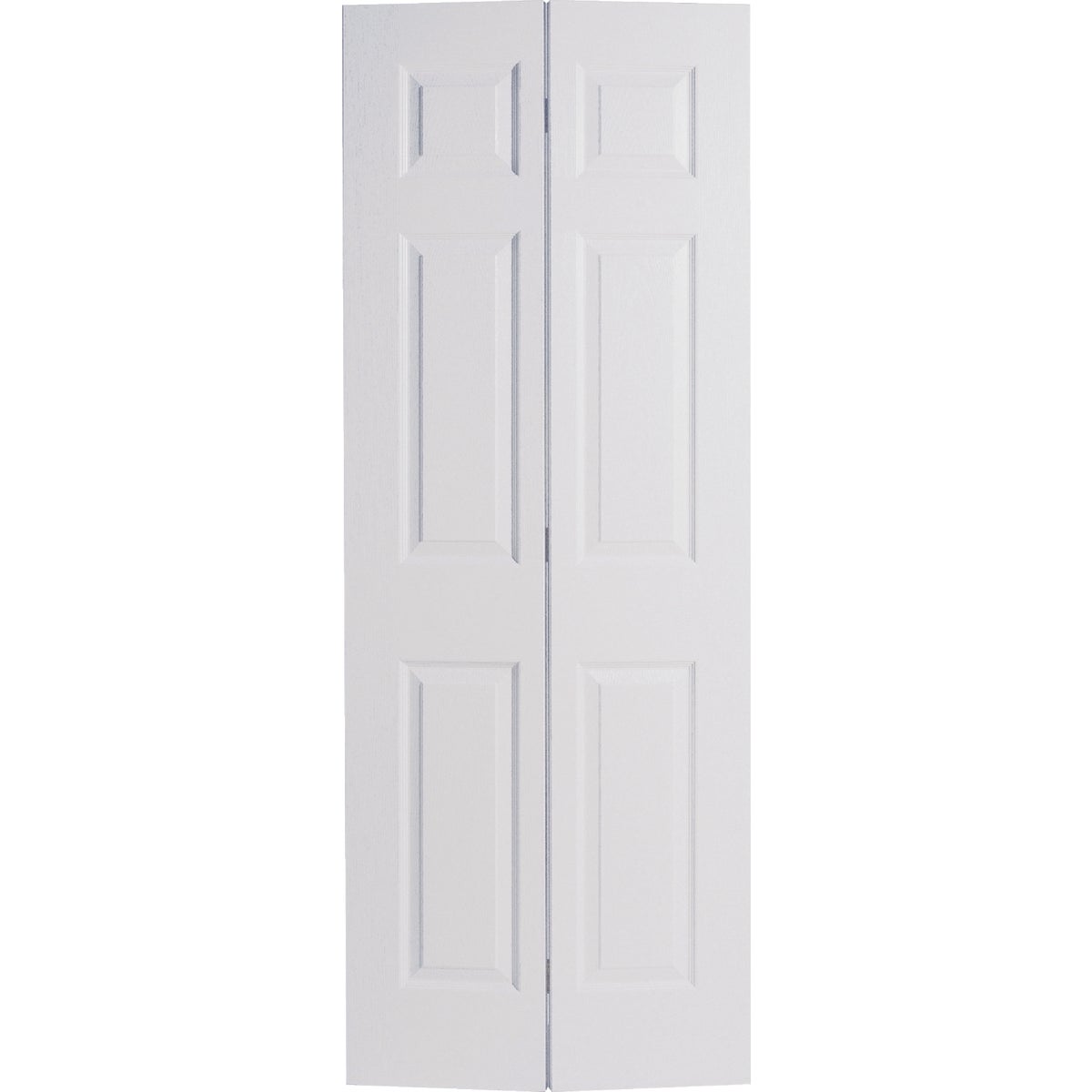 Masonite 24 In. W x 79 In. H Textured Hardboard Primed White 6-Panel 2-Door Bifold Door