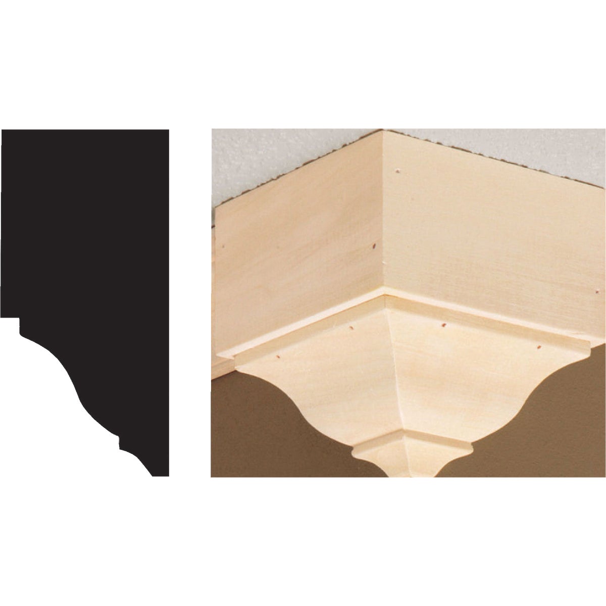 House of Fara 4-3/8 In. x 4-1/4 In. x 4-1/4 In. Unfinished Hardwood Outside Corner Molding Blocks