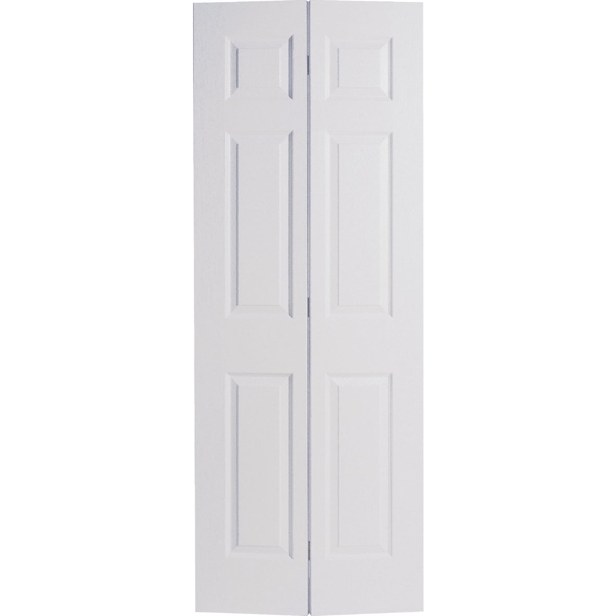 Masonite 36 In. W x 79 In. H Textured Hardboard Primed White 6-Panel 2-Door Bifold Door