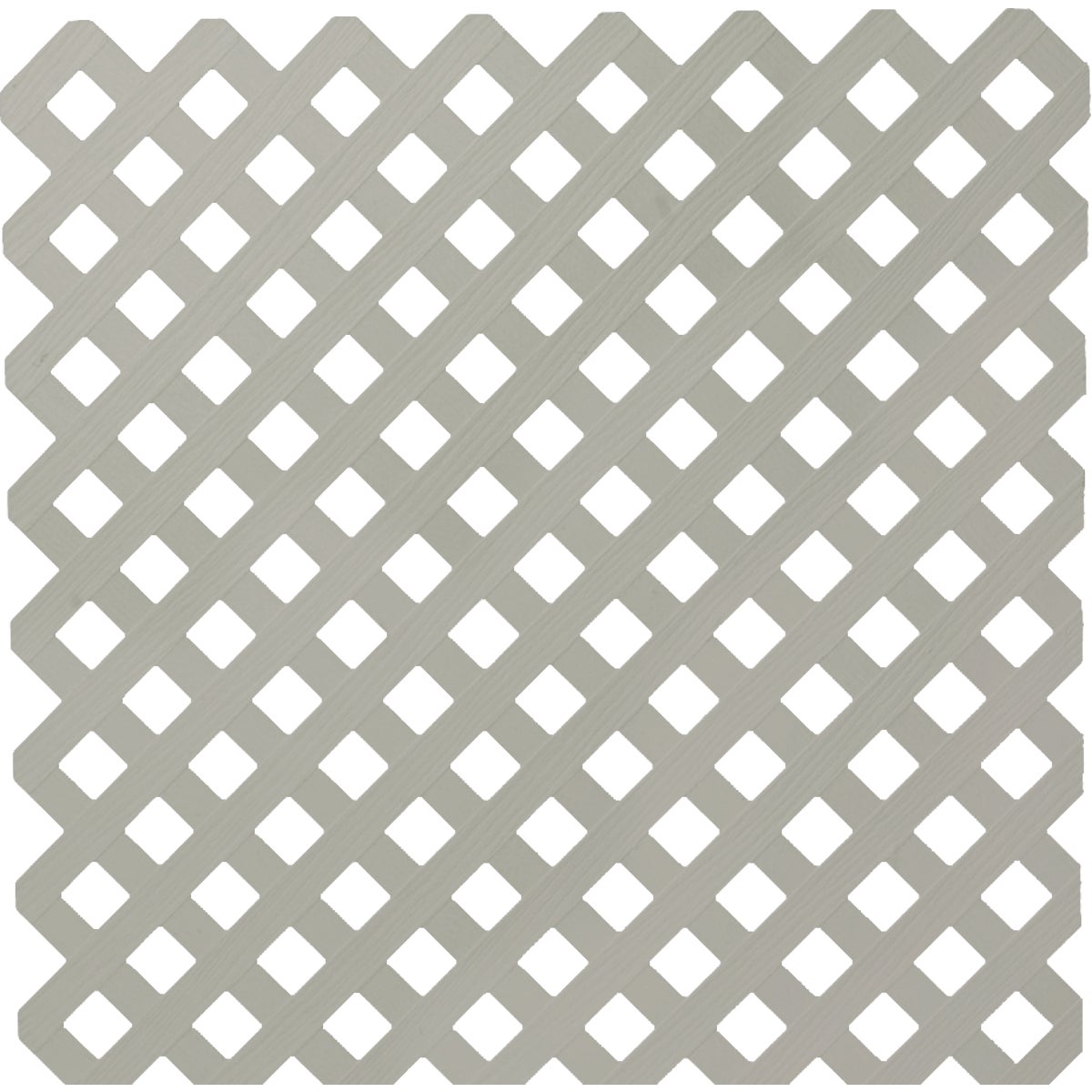 Deckorators 4 Ft. W x 8 Ft. L x 1/8 In. Thick Gray Vinyl Privacy Lattice Panel