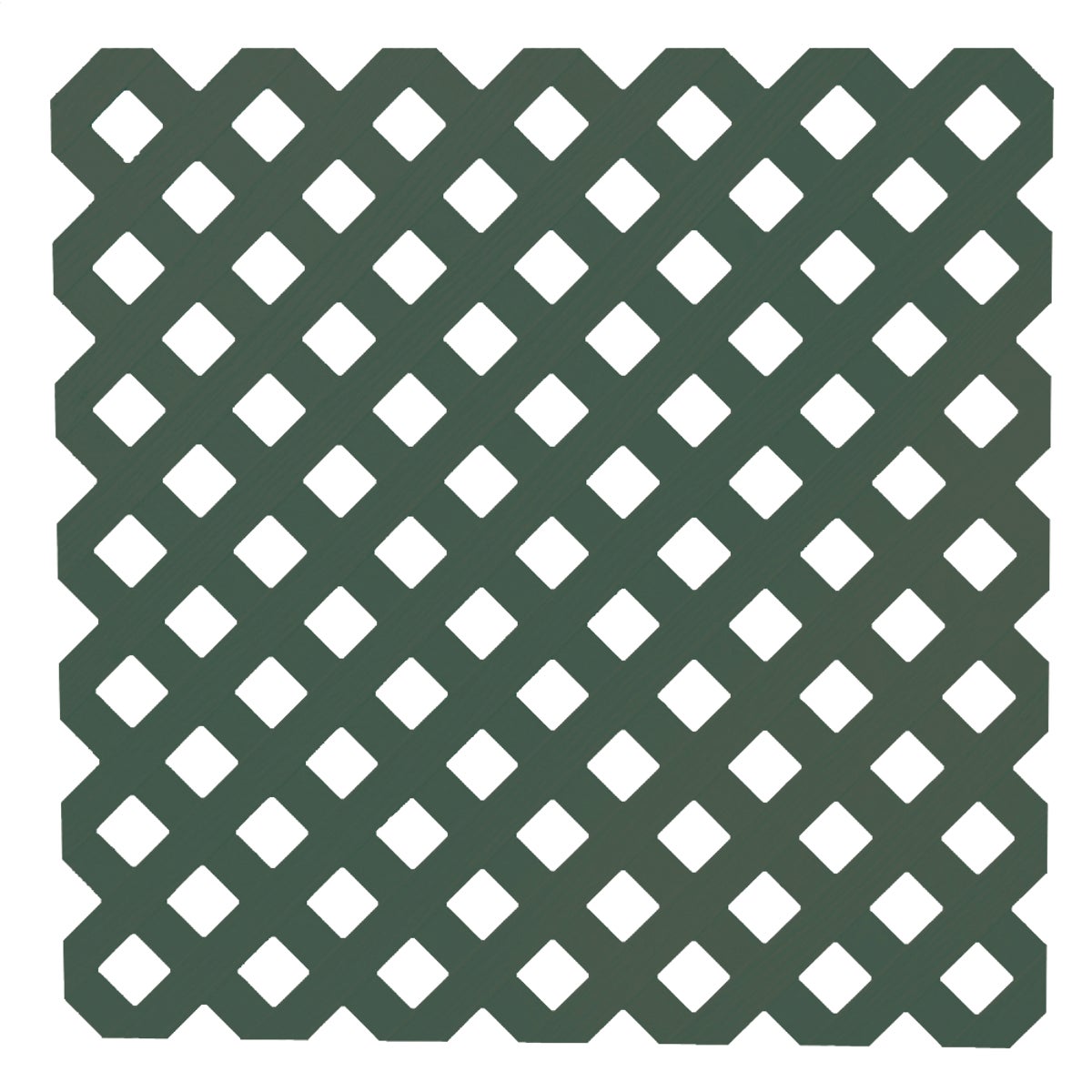 Deckorators 4 Ft. W x 8 Ft. L x 1/8 In. Thick Dark Green Vinyl Privacy Lattice Panel