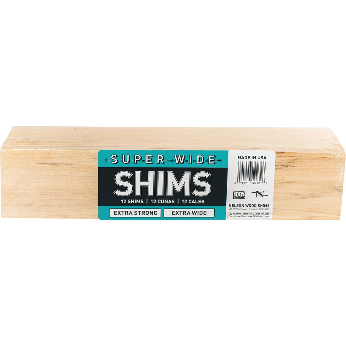 Nelson Wood Shims 12 In. L. Super Wide Shims (12-Count)
