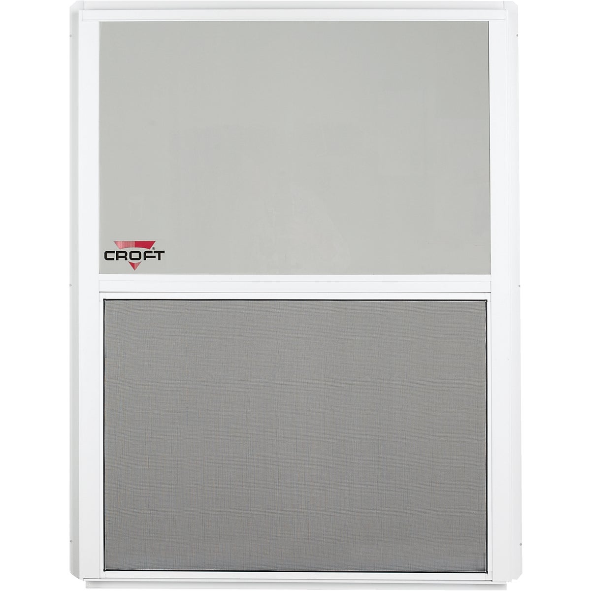 Croft Series 90 Aluminum Single Hung Window With Half Screen