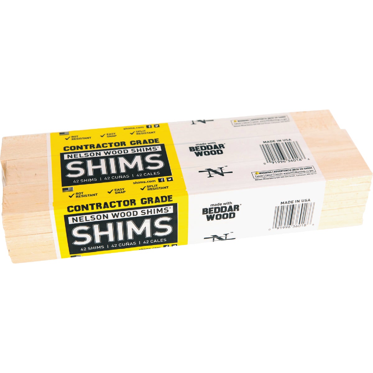 Nelson Wood Shims 12 In. L Beddar Wood Shims (42-Count)