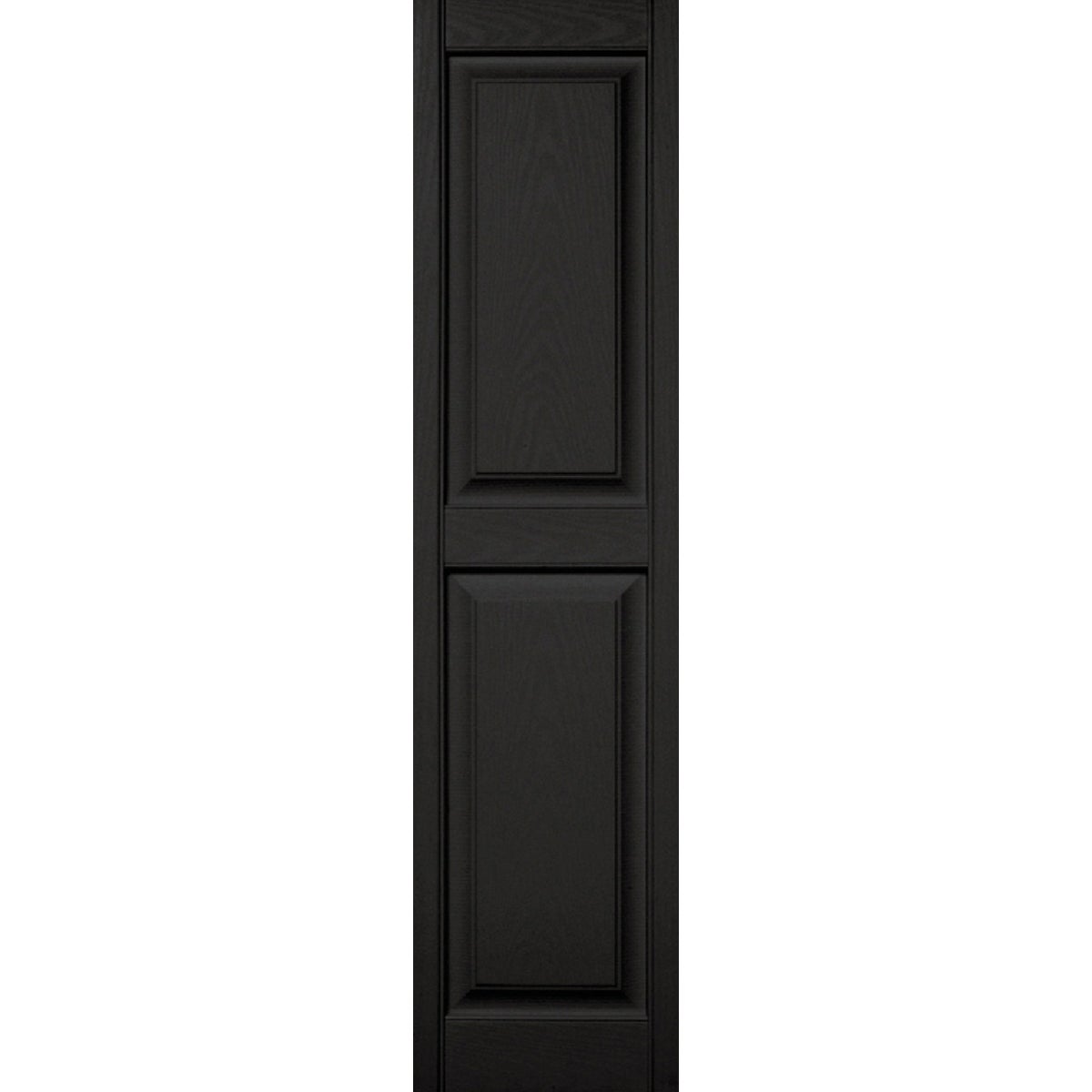 Builders Edge 15 in. x 59 in. Black Panel Shutter, (2-Pack)