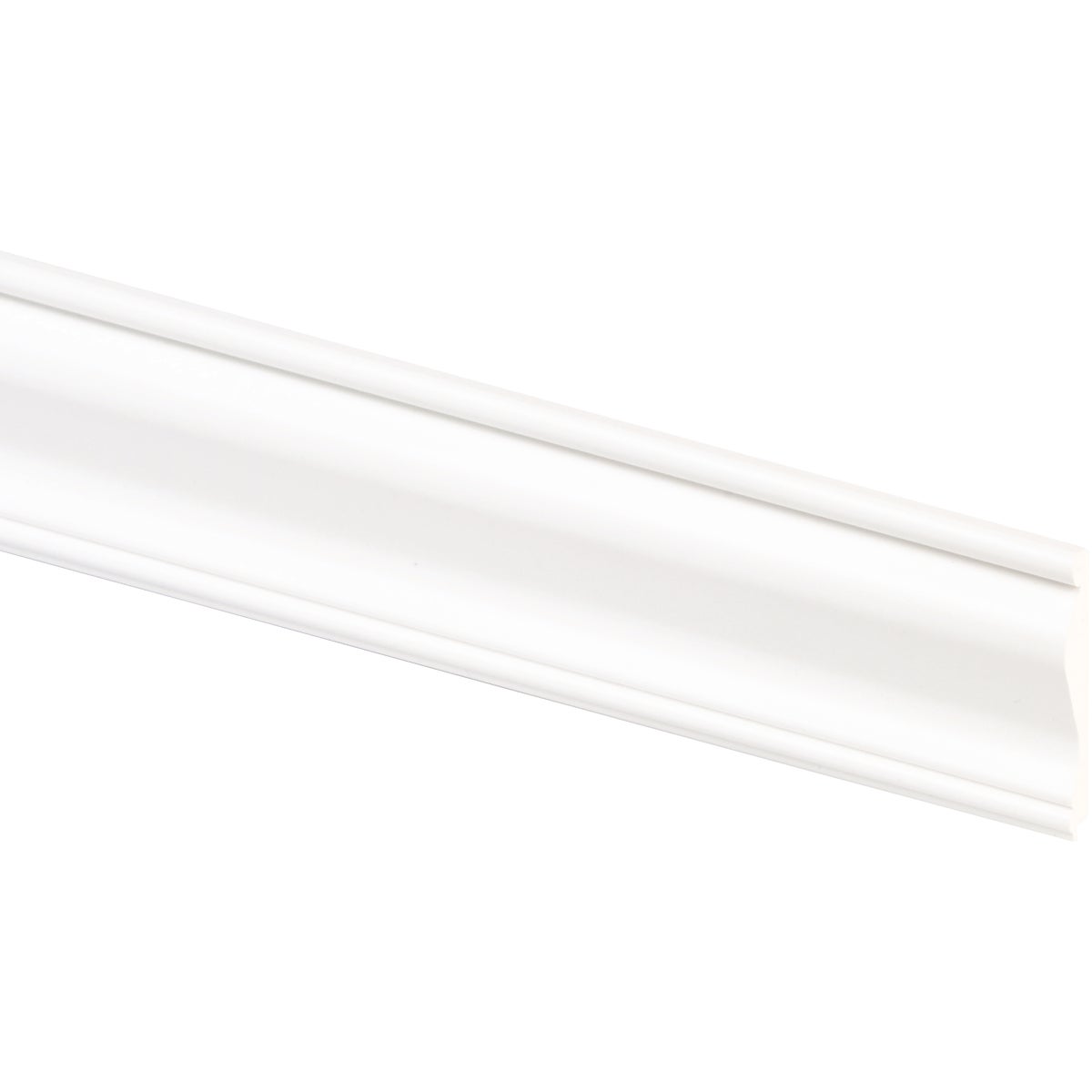 Inteplast Building Products 5/8 In. W. x 2-5/8 In. H. x 8 Ft. L. White PVC Chair Rail Molding