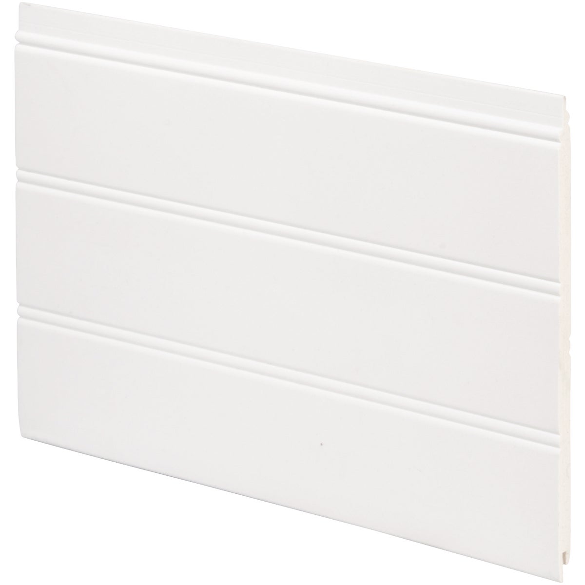 Inteplast Building Products 7-1/2 In. W. x 1/4 In. H. x 8 Ft. L. White PVC Reversible Beaded Wainscot