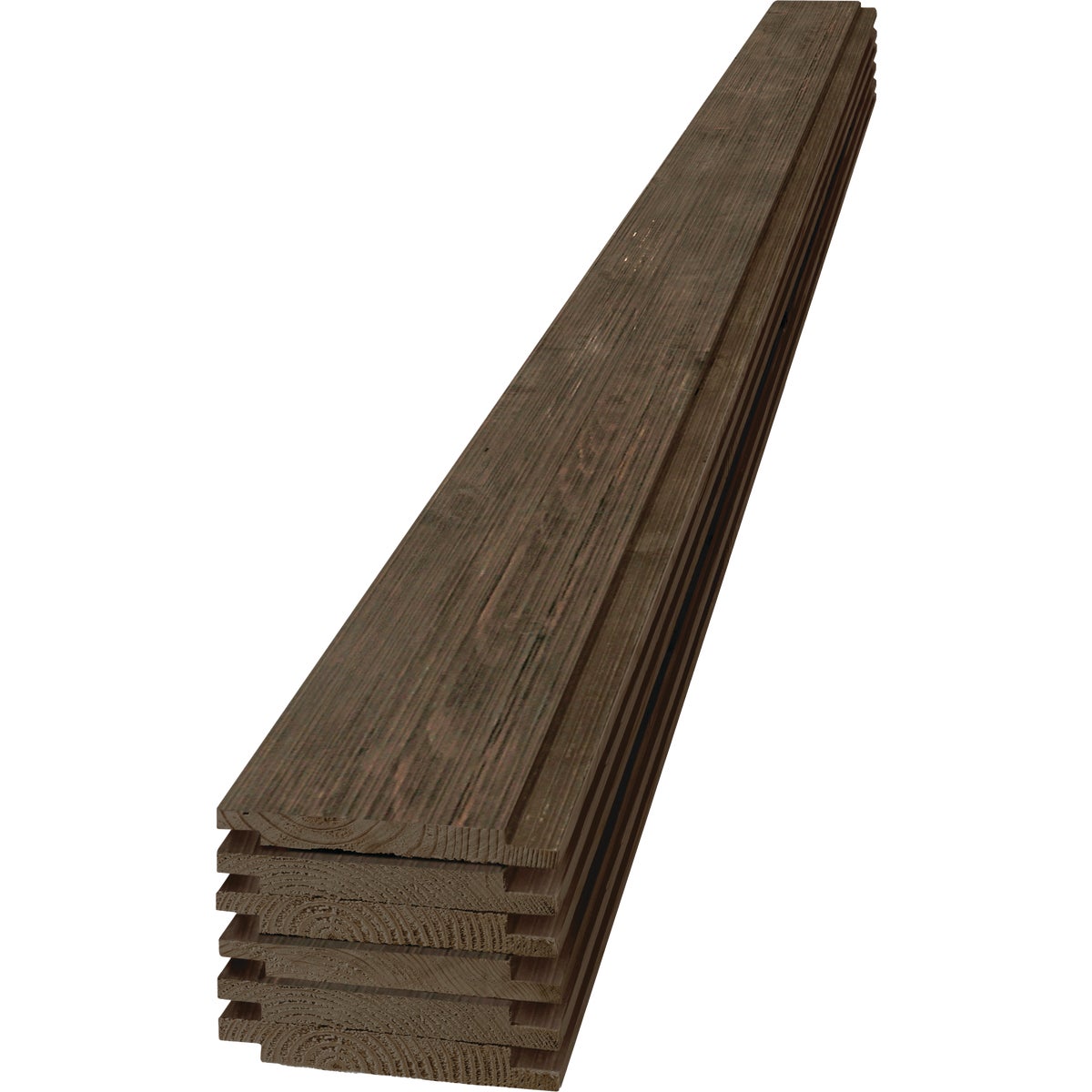 UFP-Edge 6 In. W x 6 Ft. L x 1 In. Thick Brown Wood Rustic Shiplap Board (13.86 Sq. Ft./6-Pack)