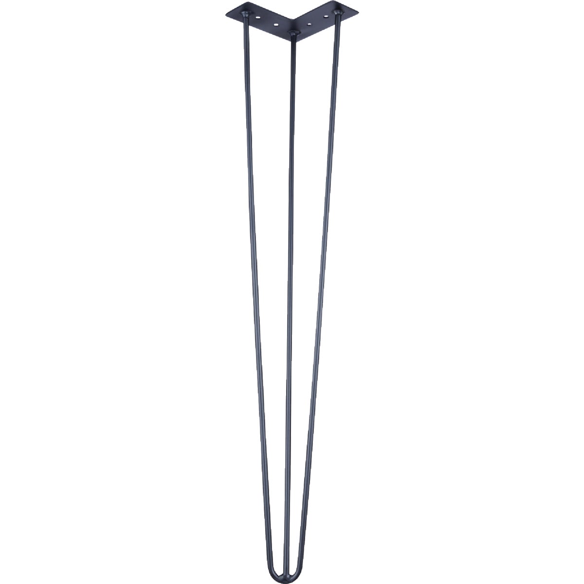 Waddell 28 In. Black Metal 3-Prong Hairpin Leg