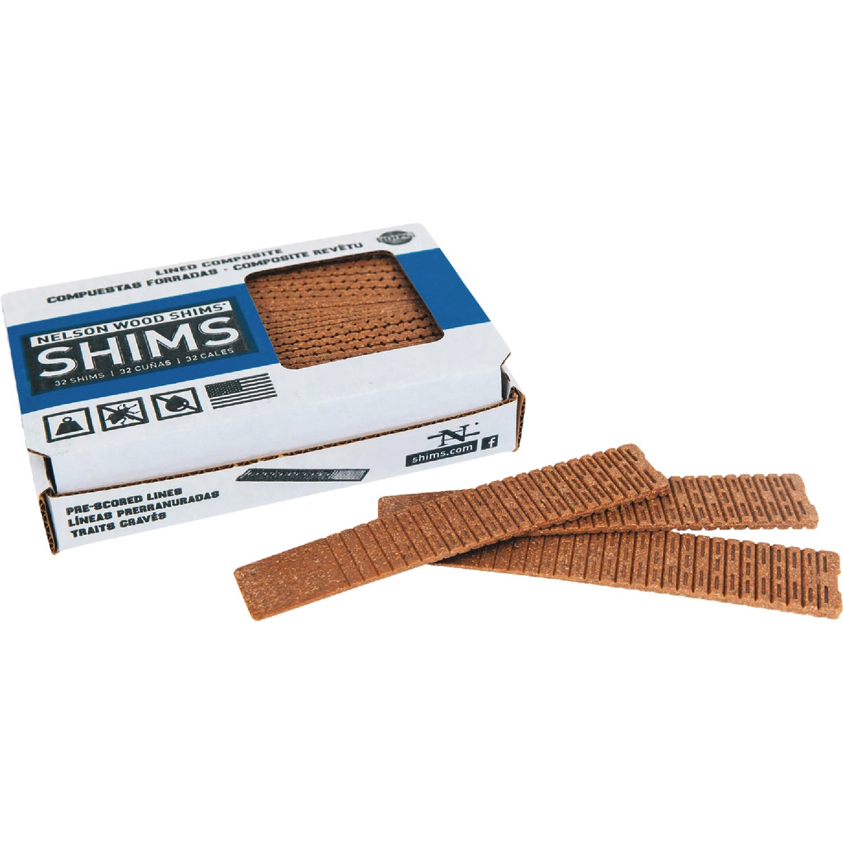 Nelson Wood Shims 8 In. L Wood Fiber Composite Shim (32-Count)